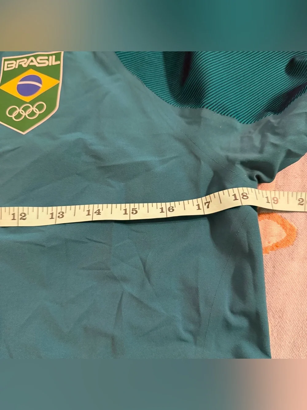 NIKE Women Olympics Flex Team Brasil Brazil Running Jacket Teal Green Size Small